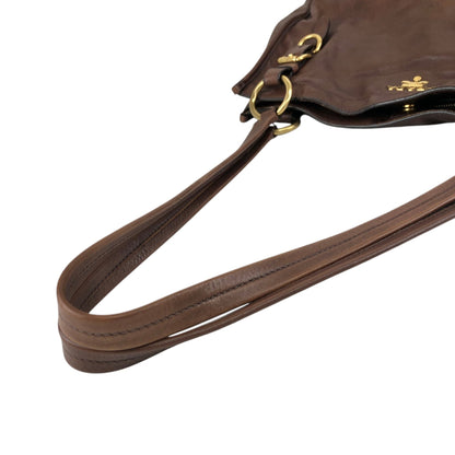 PRADA Logo Totebag Brown Vintage sznhvb