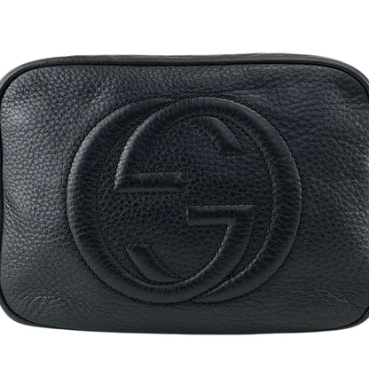 GUCCI Interlocking Tassel Crossbody Shoulder bag Black Vintage svpa7z