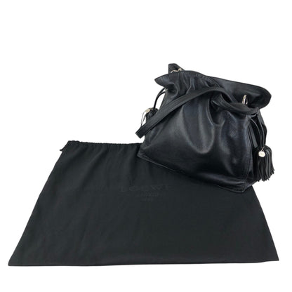 LOEWE Anagram Drawstring Shoulder bag Black Vintage t3naju