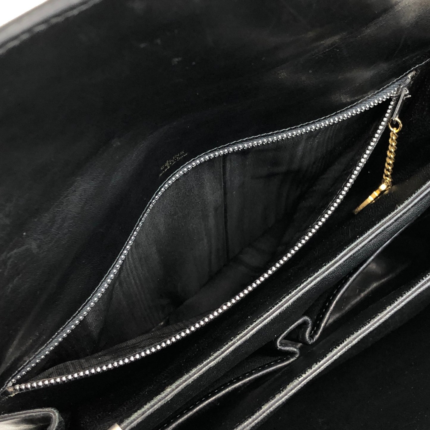CELINE Horse Carriage Shoulder bag Black Vintage rx5dkd