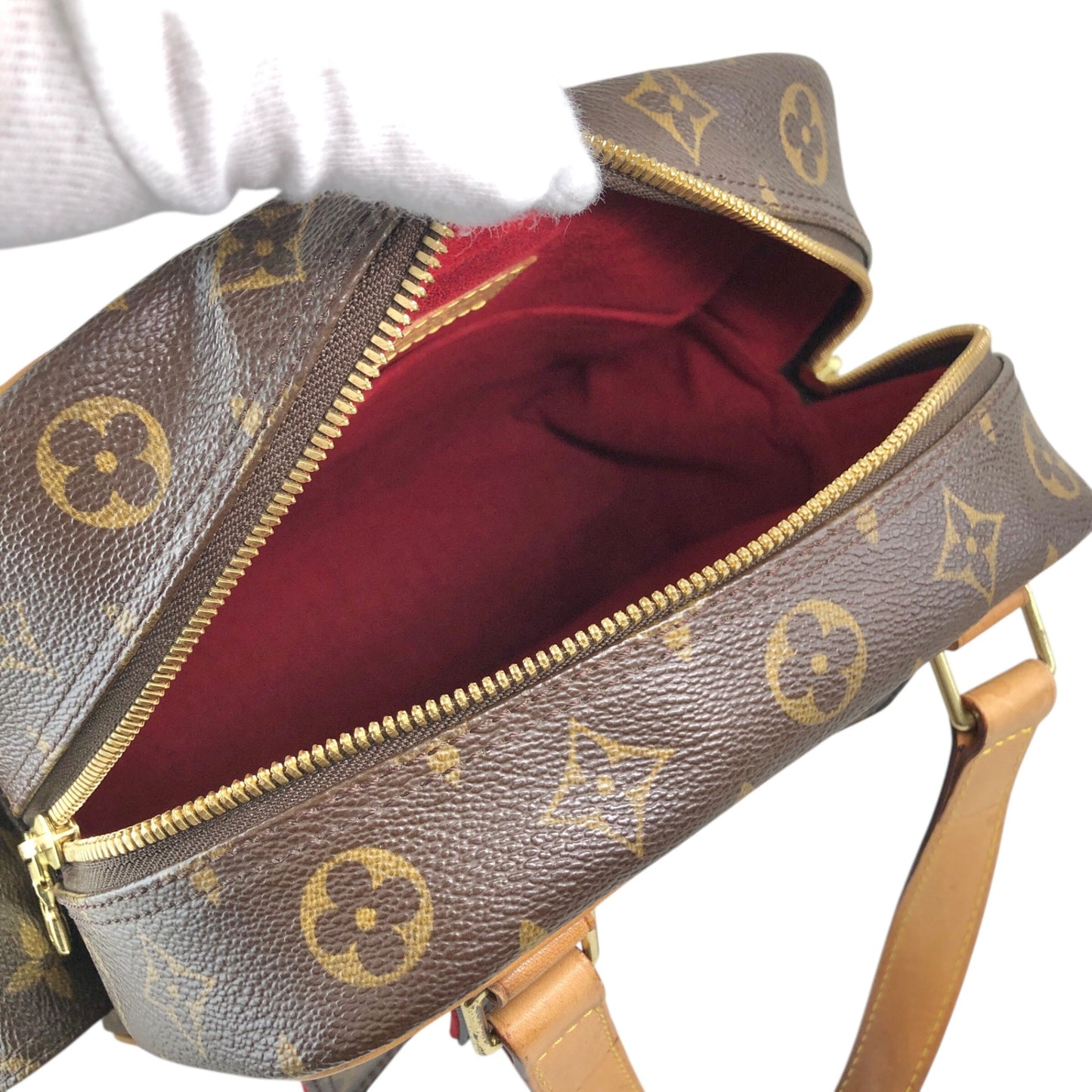 LOUIS VUITTON Monogram Handbag Brown M51161 Vintage vzg5g4