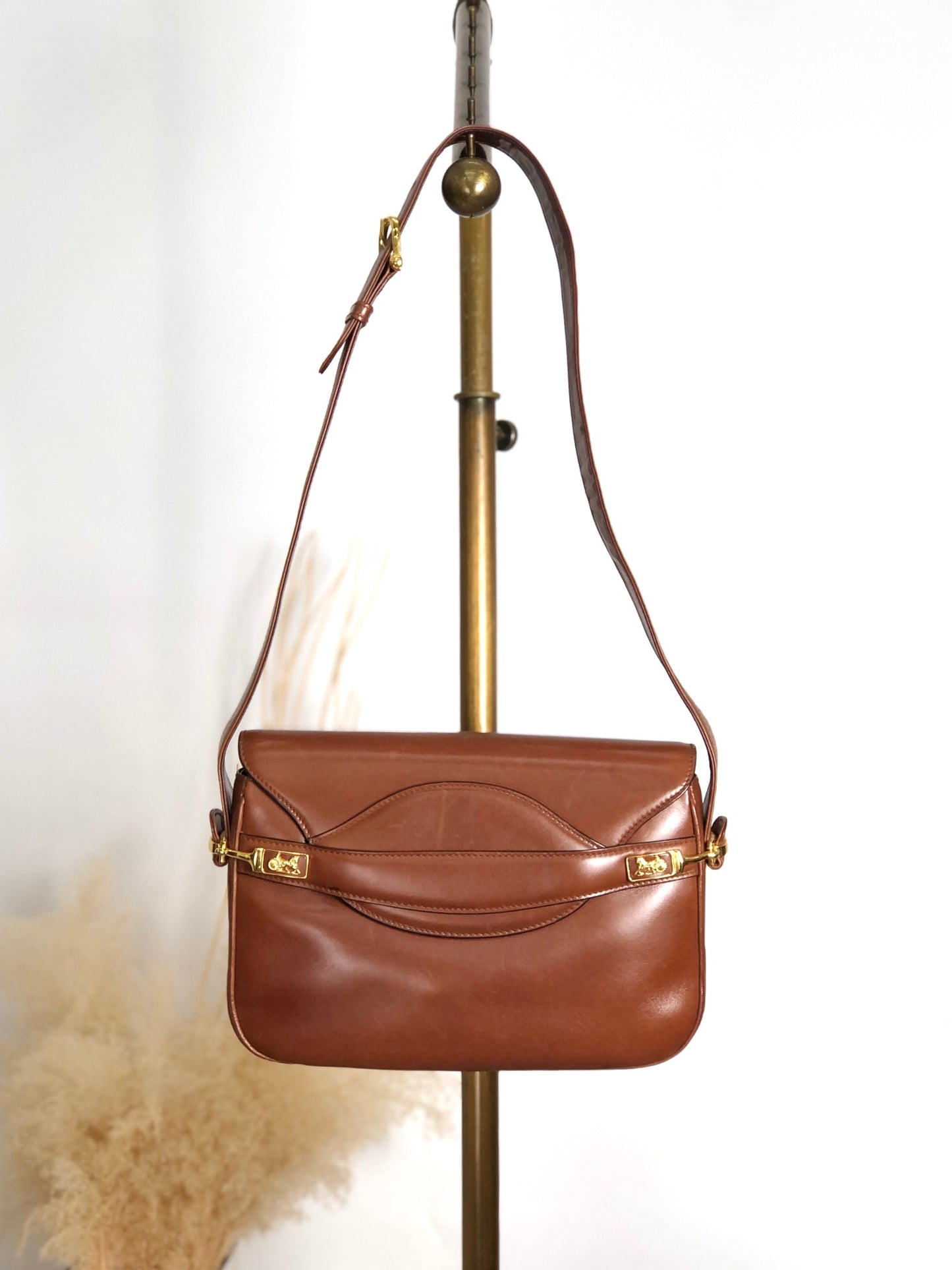 CELINE Horse Carriage Shoulder bag Brown Vintage ggiycy