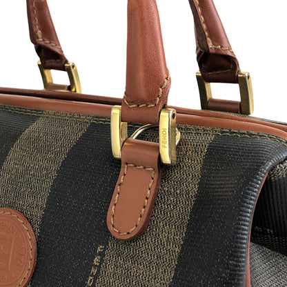 FENDI Pecan Two-way Small Boston bag Shoulder bag Brown Vintage wcnfzp