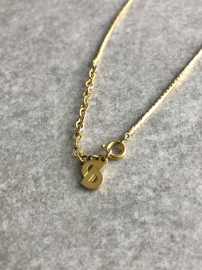 Christian Dior CD Logo Necklace Gold Vintage umrsia