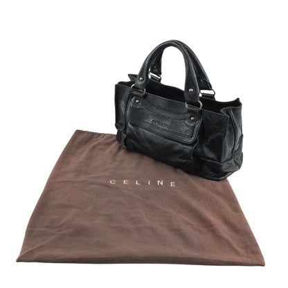 CELINE Horse Carriage Handbag Black Vintage 4s4jvv