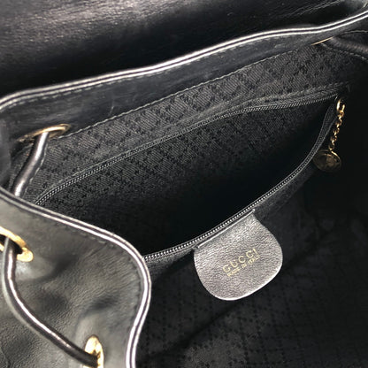 GUCCI Bamboo Double Pocket Backpack Black Vintage 3ug5ej