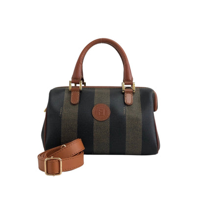 FENDI Pecan Two-way Small Boston bag Shoulder bag Brown Vintage wcnfzp