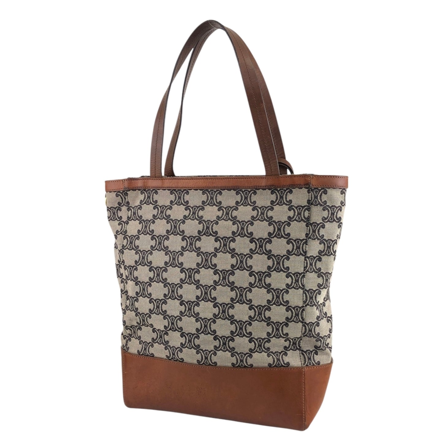 CELINE Triomphe Totebag Brown Vintage 38764j