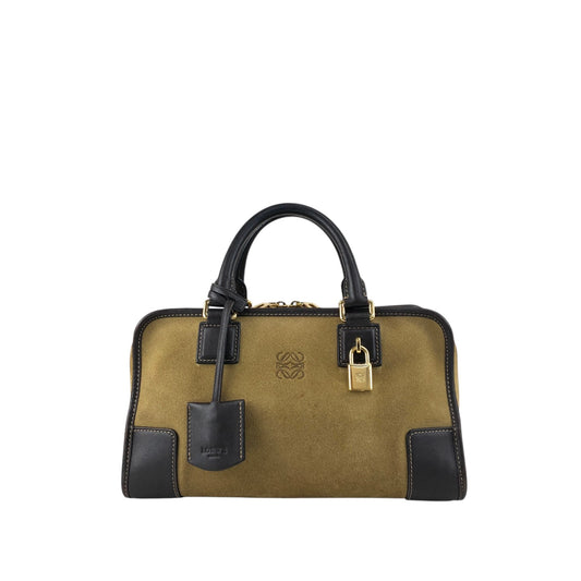 LOEWE Amazona28 Anagram Handbag Boston bag Beige Vintage gia6hg