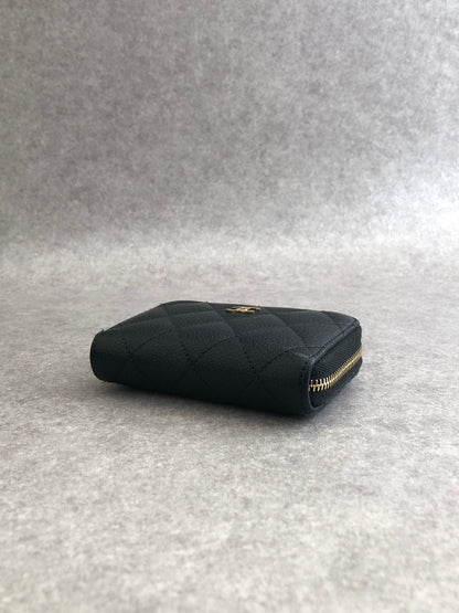 CHANEL Coco Mark Coin Purse Black Vintage fputsn