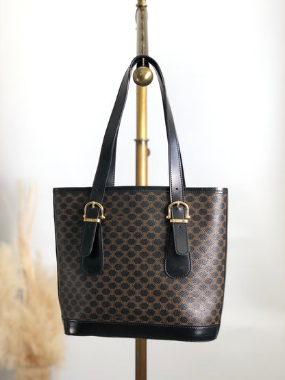 CELINE Macada Shoulder bag Totebag Black Vintage 5i7xnh