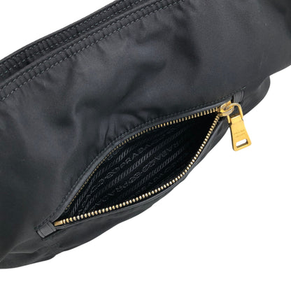 PRADA Tessuto Triangle Logo Front Pocket  Totebag Black Vintage 6rrumw