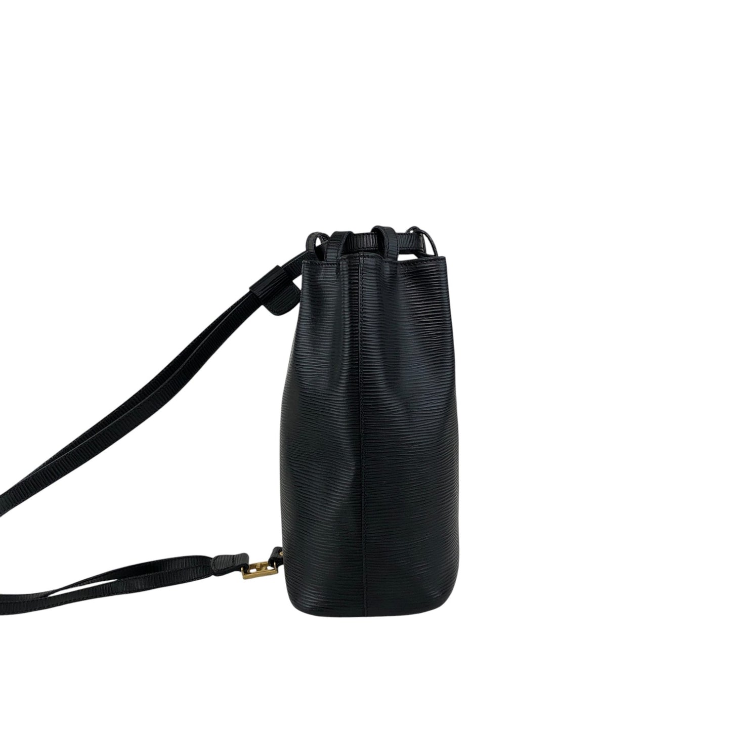 FENDI Logo Embossed Shoulder bag Black Vintage 76k8ej