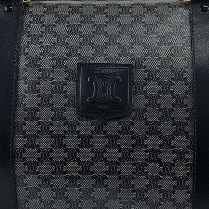 CELINE Macadam Blason Boston bag Navy Vintage scyzx6