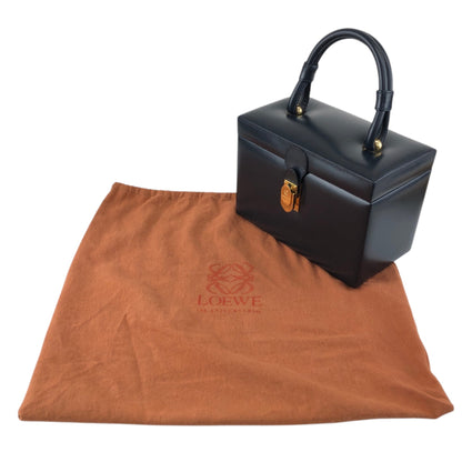 LOEWE Anagram Handbag Vanity bag Navy Vintage kwwgaf