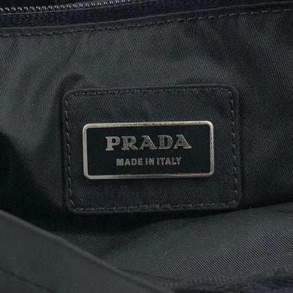 PRADA Triangle Logo Shoulder bag Black Vintage ajh6dy