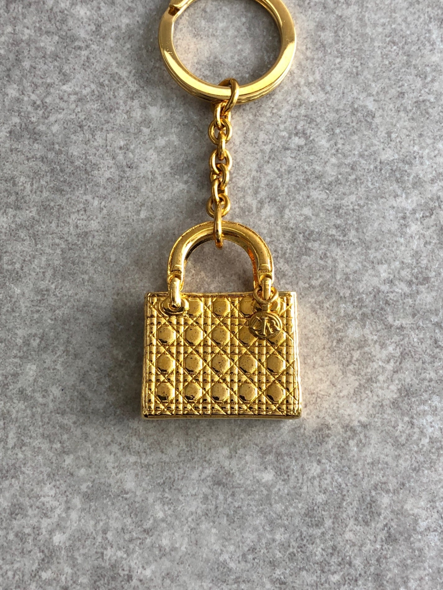 Christian Dior Cannage Key Charm Gold Vintage 2h4zgt