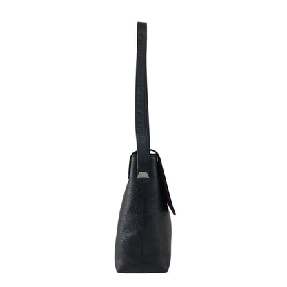 LOEWE Logo Embossed Handbag Shoulder bag Black Vintage rpd54b