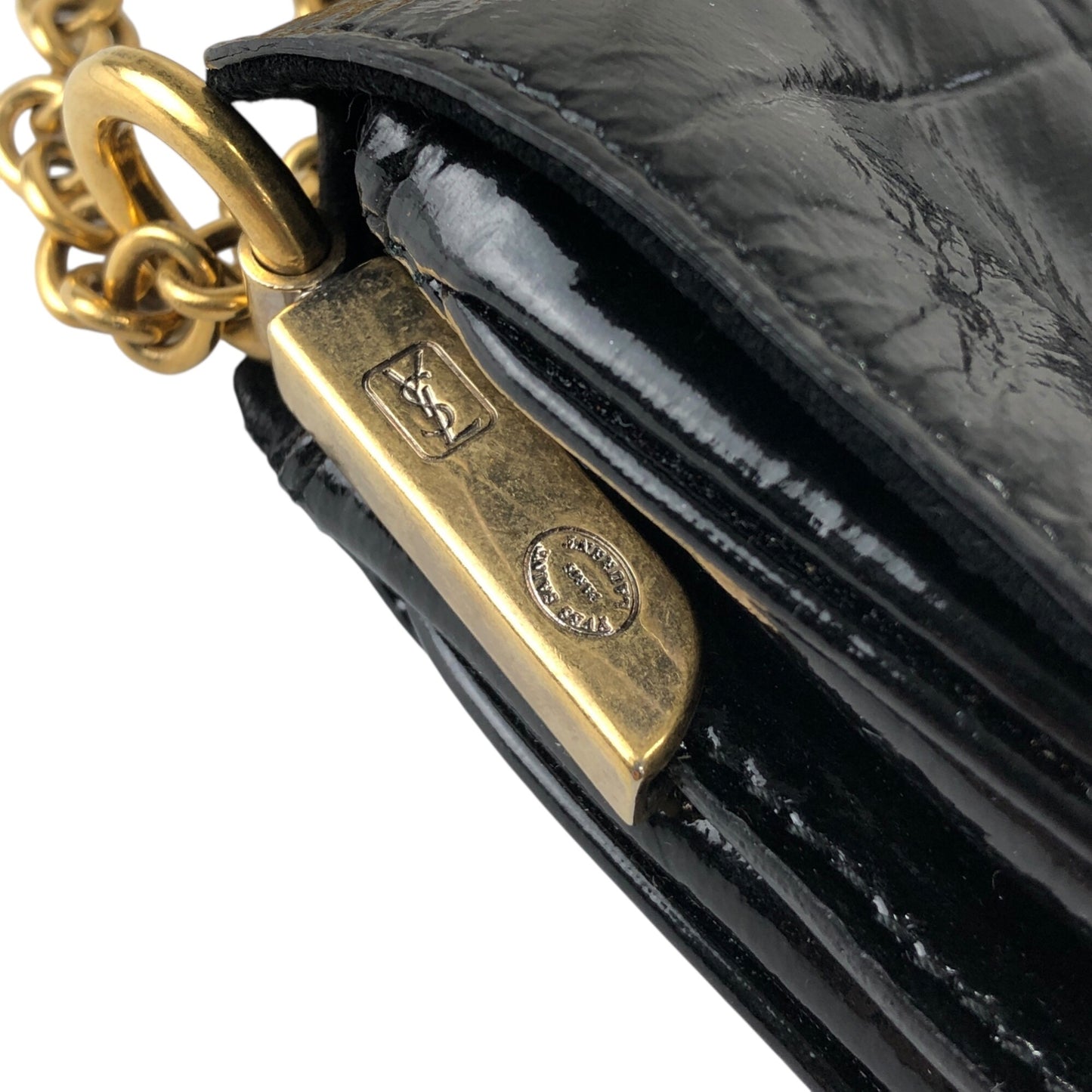 Yves Saint Laurent Chain Shoulder bag Black Vintage rncjip