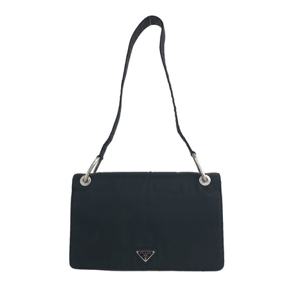 PRADA Triangle Logo Shoulder bag Black Vintage 47ujc8