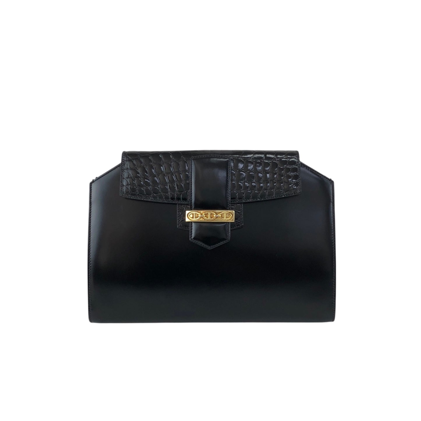 GUCCI Horse Bit Clutch bag Black Vintage x3kdug