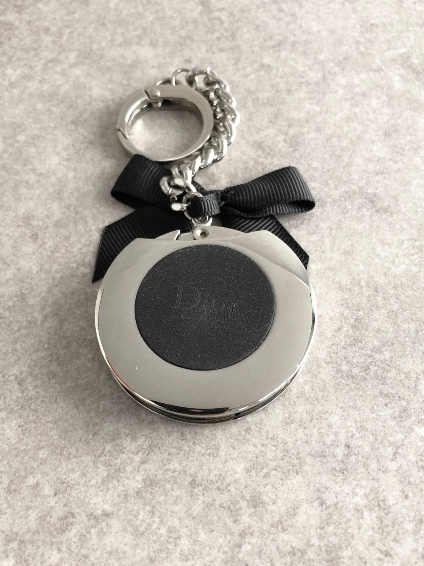 Christian Dior Logo Motif Charm Silver Vintage yjmmyp
