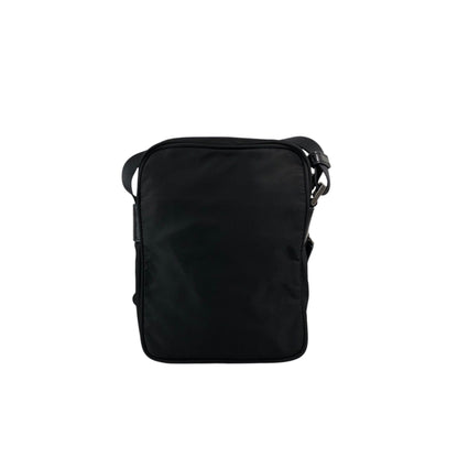 PRADA Tessuto Triangle Logo Small Shoulder bag Black Vintage 2vvf25