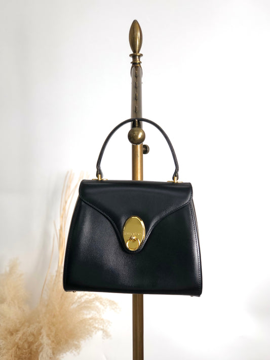 GIVENCHY Top Handle Handbag Black Vintage 8gf8y4