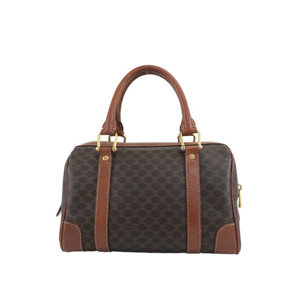 CELINE Macadam Blason Handbag Brown Vintage xiw3ui
