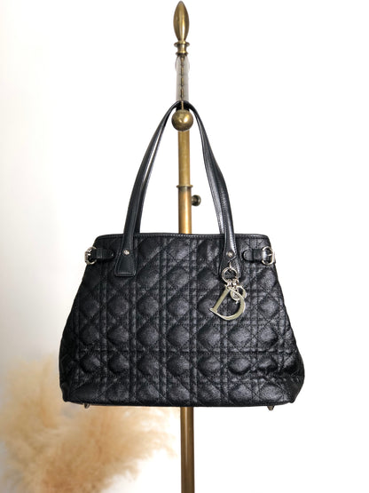 Christian Dior Cannage Totebag Black Vintage y5d2m6