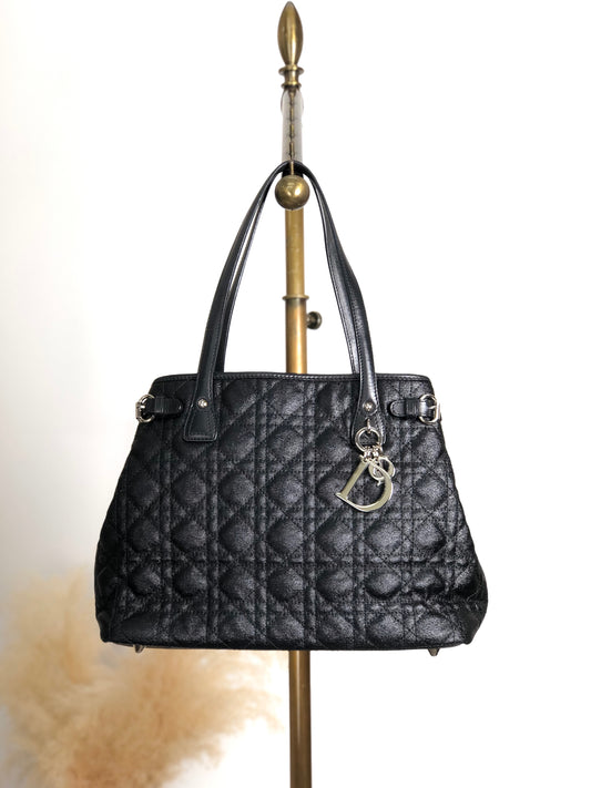 Christian Dior Cannage Totebag Black Vintage y5d2m6