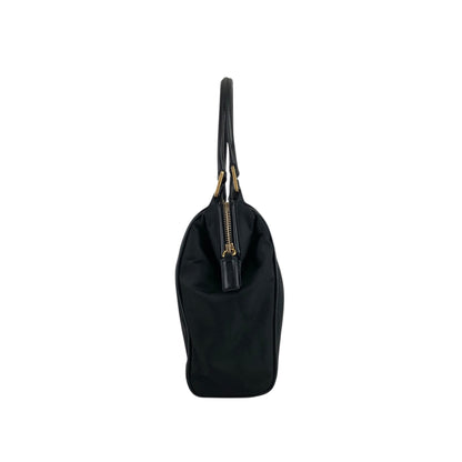 PRADA Tessuto Triangle Logo Handbag Black Vintage ahnen6