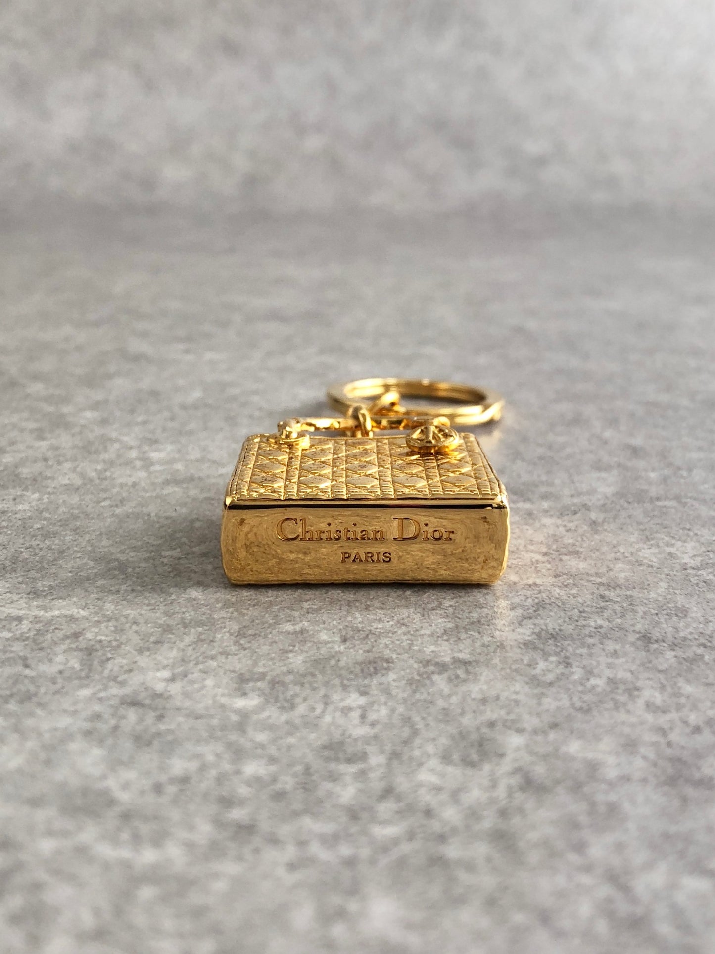 Christian Dior Cannage Key Charm Gold Vintage 2h4zgt