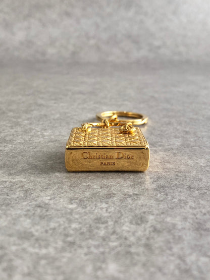 Christian Dior Cannage Key Charm Gold Vintage 2h4zgt