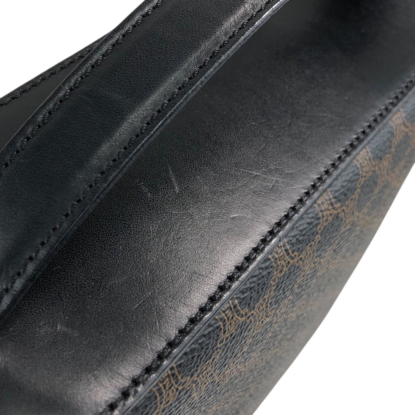 CELINE Macadam Blason Handbag Vanity bag Black Vintage x6aezr