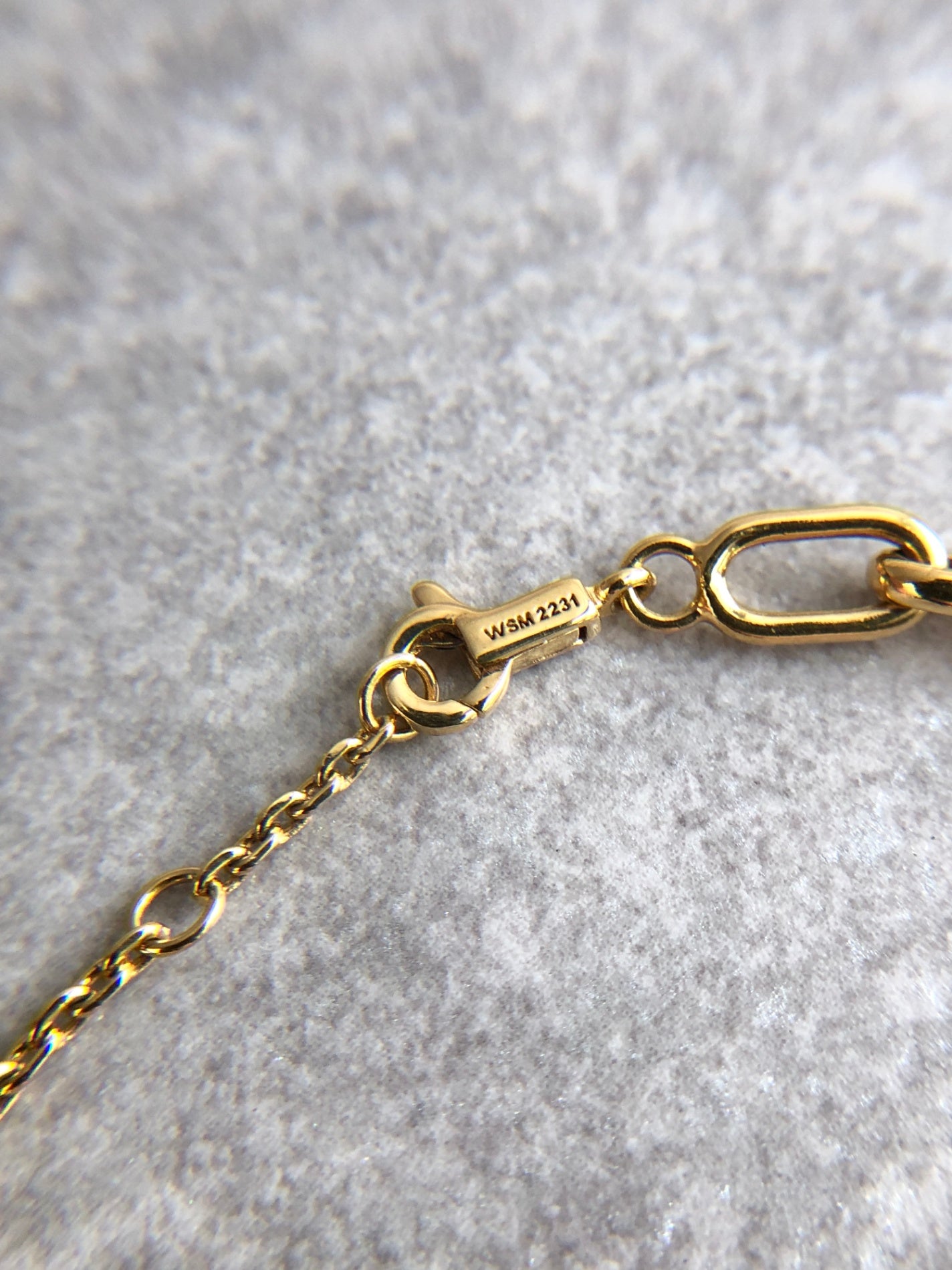 CELINE Logo Charm Bracelet Gold Vintage yin3xg