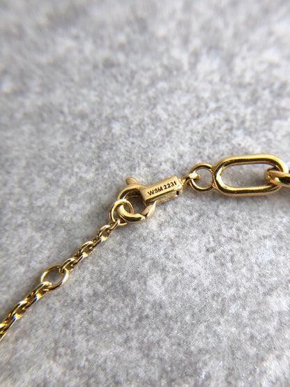 CELINE Logo Charm Bracelet Gold Vintage yin3xg