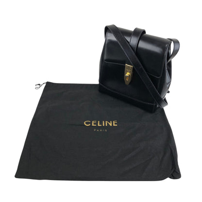 CELINE Turn Lock Small Shoulder bag Black Vintage gn73rb