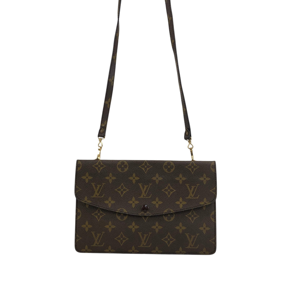 LOUIS VUITTON Monogram Shoulder bag Brown Vintage aaa5yj