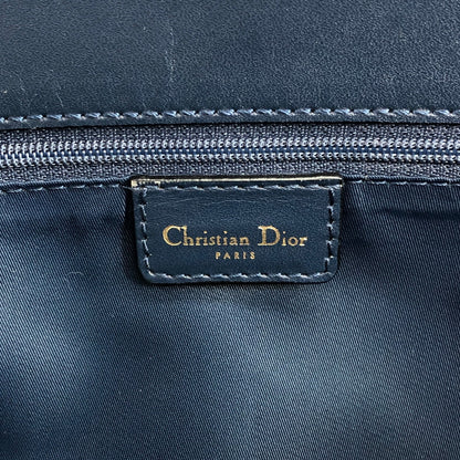 Christian Dior Trotter Front Pocket Shoulder bag Totebag Navy Vintage nak7gb