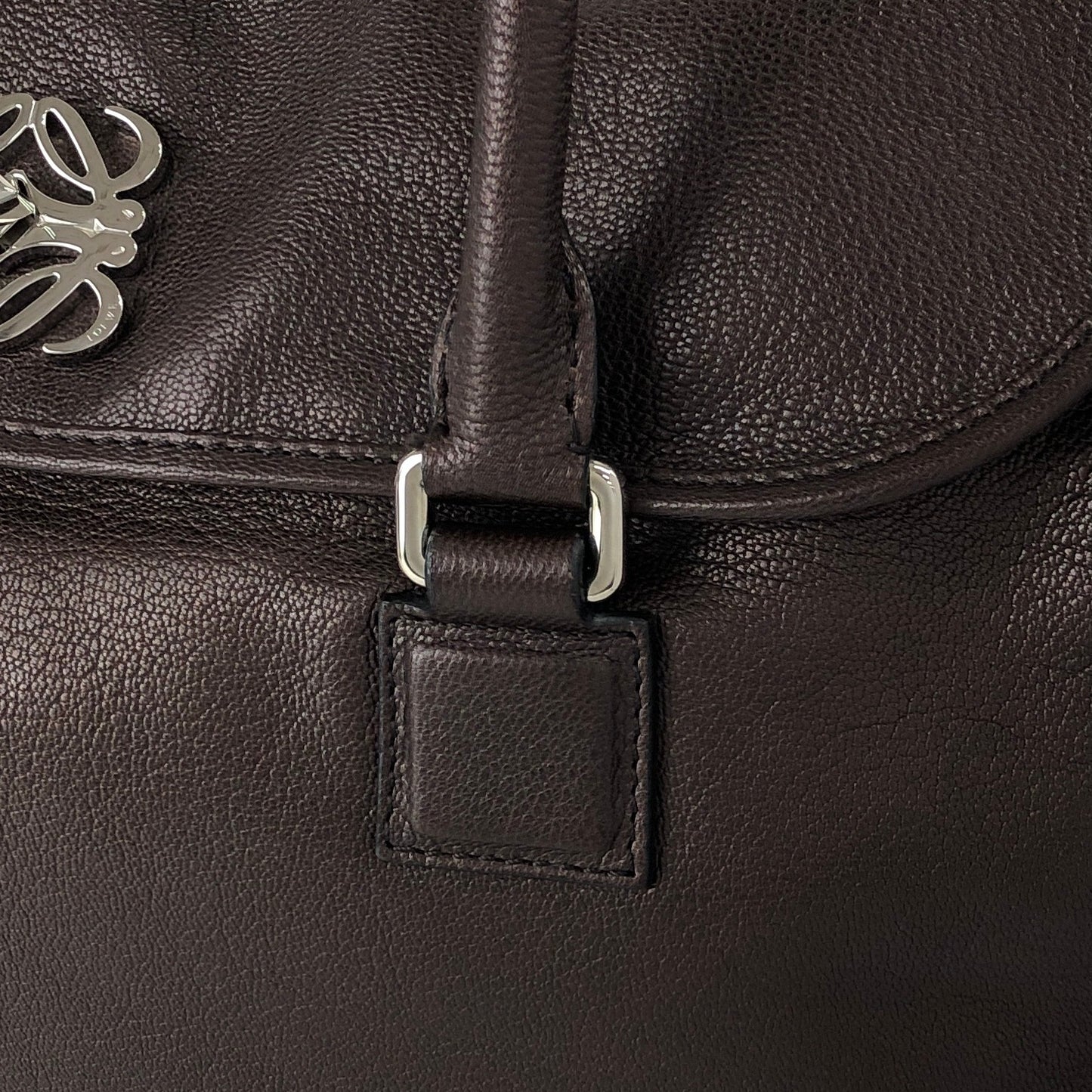 LOEWE Alamo Anagram Handbag Totebag Brown Vintage 6gpe63