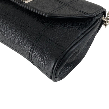 Salvatore Ferragamo Gancini Chain Shoulder bag Black Vintage sj8amk