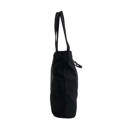 PRADA Tessuto Triangle Logo Totebag Black Vintage 885ief
