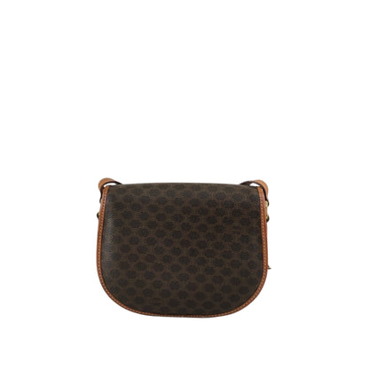 CELINE Macadam Blason Shoulder bag Brown Vintage ezwy2j
