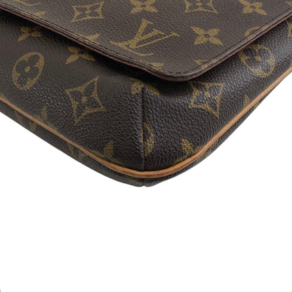 LOUIS VUITTON Monogram Shoulder bag Brown Vintage hhd3ec