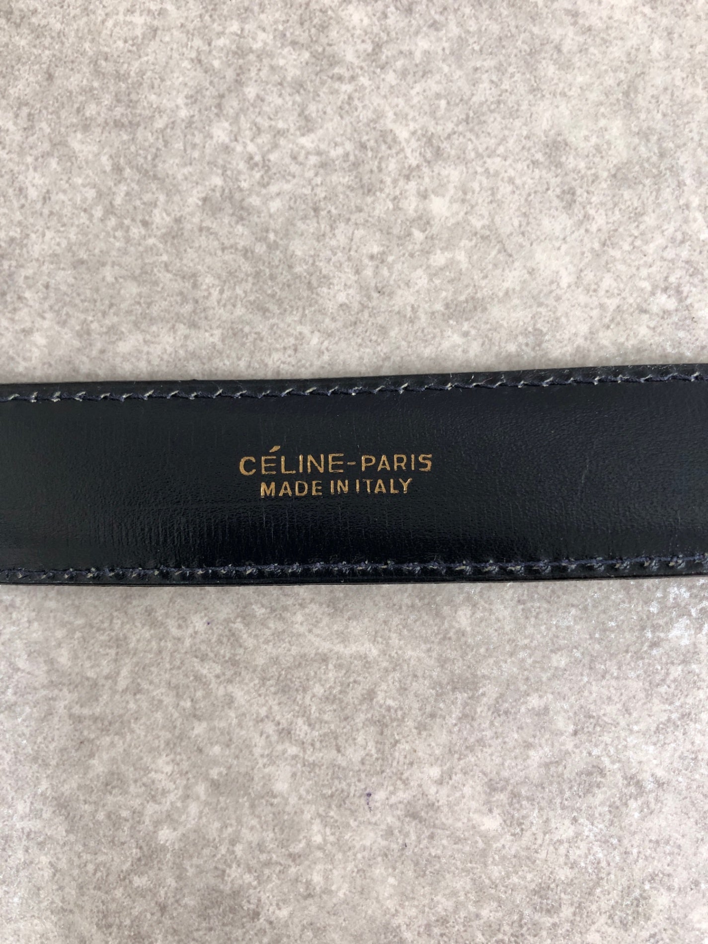 CELINE Triomphe Belt Black Vintage duzzud