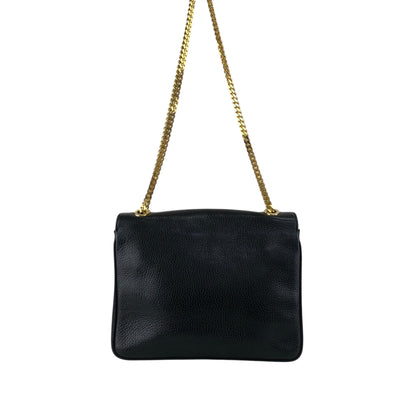 CELINE Triomphe Chain Shoulder bag Black Vintage t8zcx2