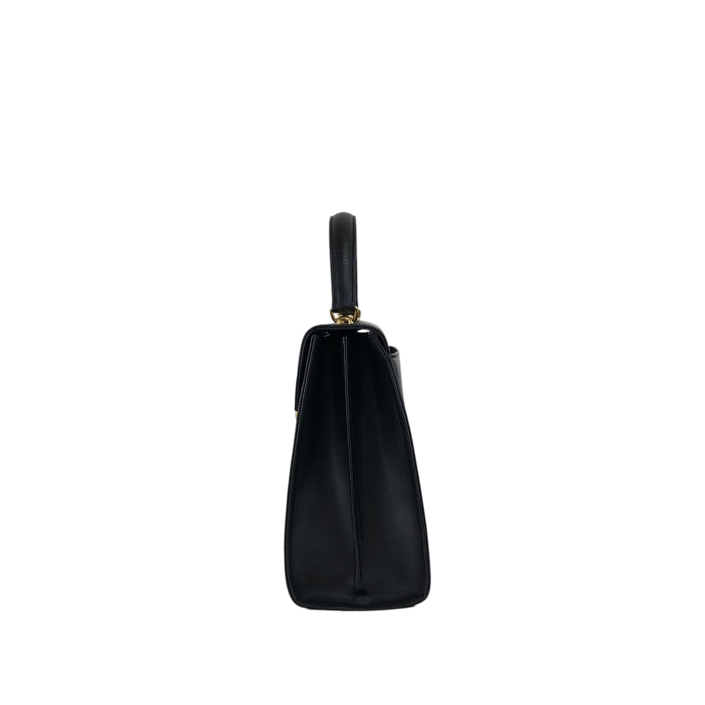 VALENTINO GARAVANI Circle Logo Two-way Handbag Shoulder bag Black Vintage swvrnt