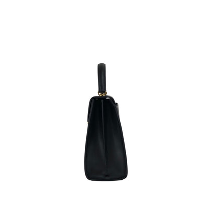 VALENTINO GARAVANI Circle Logo Two-way Handbag Shoulder bag Black Vintage swvrnt