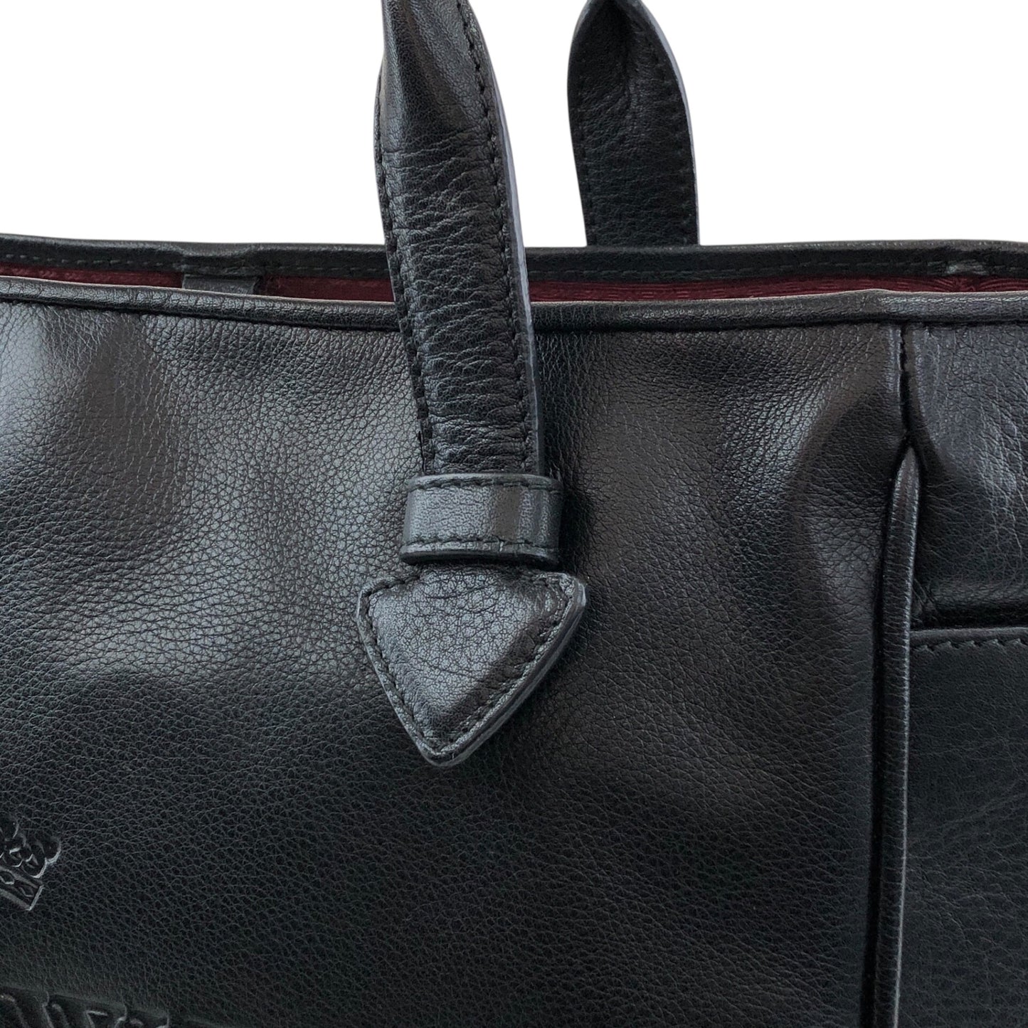 LOEWE Logo Embossed Totebag Black Vintage sfdiue